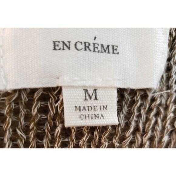 EN CREME Size Medium Taupe Sweater - Picture 3 of 4